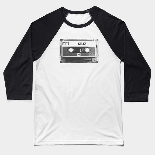 Griz / Old Cassette Pencil Style Baseball T-Shirt by Gemmesbeut